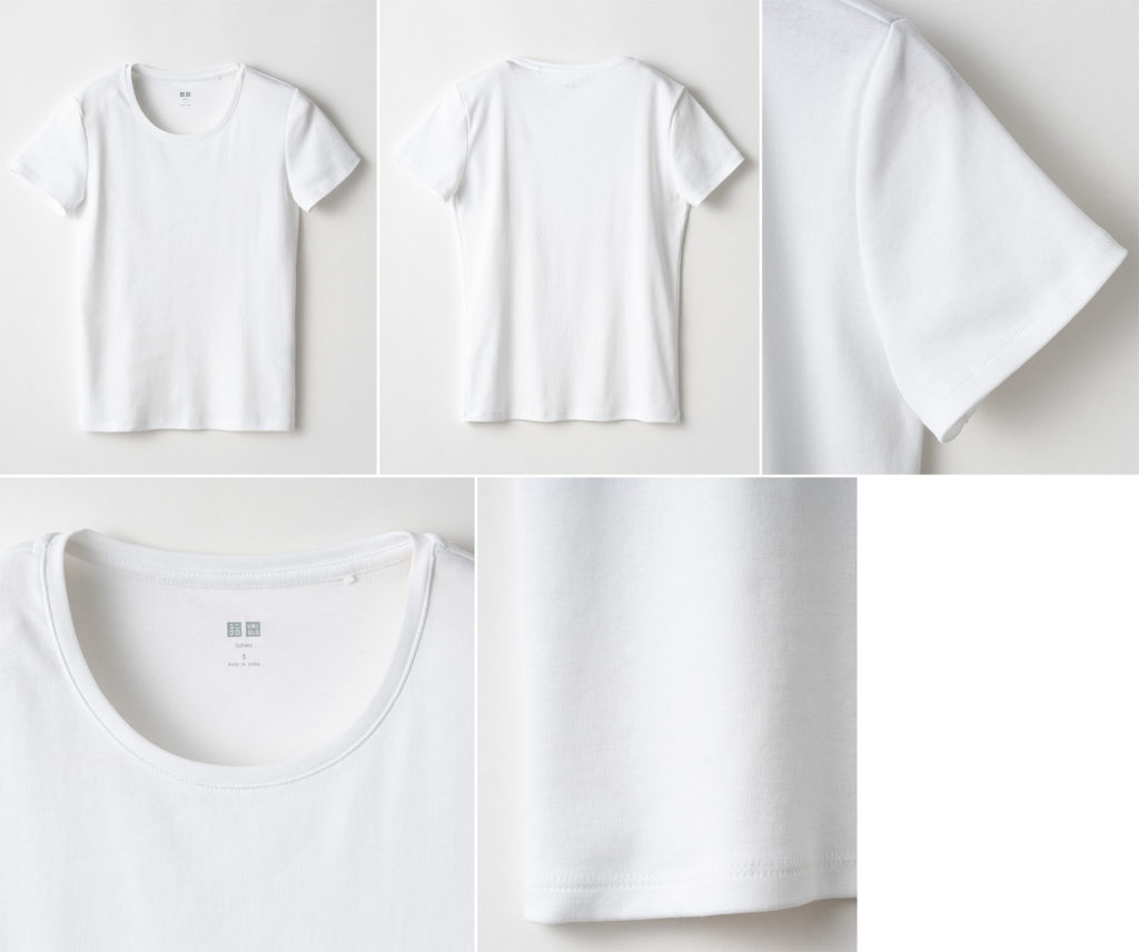 吊り撮影のサンプル 白Tシャツ