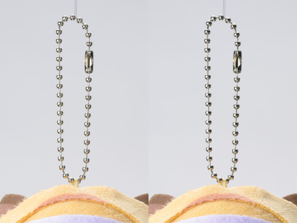 ボールチェーンの映り込み